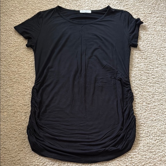 Women's Short Sleeve Maternity Tees - Gray, Green, and Black - Picture 2 of 6